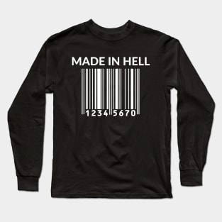 made in hell barcode Long Sleeve T-Shirt